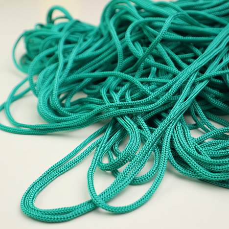 Шнур полипропиленовый вязаный 5 мм, изумрудный (100 м)