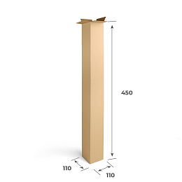 Картонная коробка 430х120х120 Т23 B Бурый 0201 – заказать в Москве фото