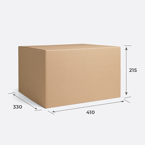 Картонная коробка 410х330х215 Т23 B Бурый 0201