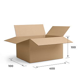 Картонная коробка 337х222х45 Т23 B Бурый 0427 – заказать в Москве фото