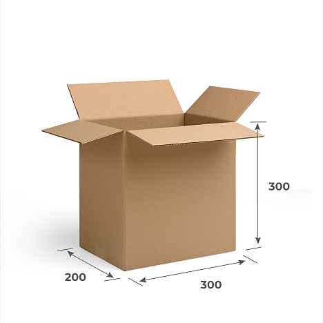Картонная коробка 300х200х300 Т23 B Бурый 0201