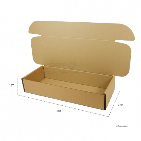 Картонная коробка 884х370х167 П32 BC Бурый 0427