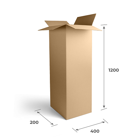 Картонный тубус 400х200х1200 Т23 B Бурый 0201