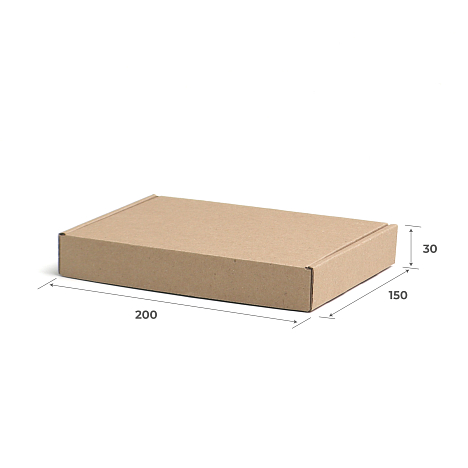 Картонная коробка 200х150х30 Т11 E Бурый 0427