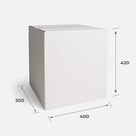 Гофрокороб 400х300х420 Т23 C Белый