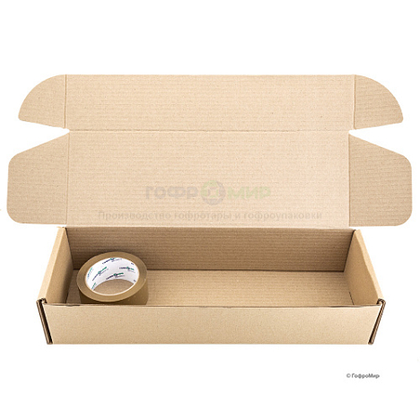 Картонная коробка 444х144х89 Т23 В Бурый 0427