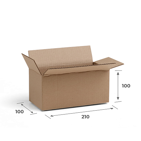 Картонная коробка 210х100х100 Т22 B Бурый 0201