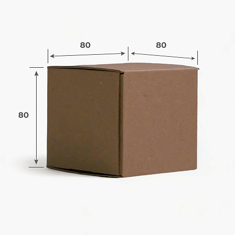 Картонная коробка 80х80х80 Т11 E Бурый 0471
