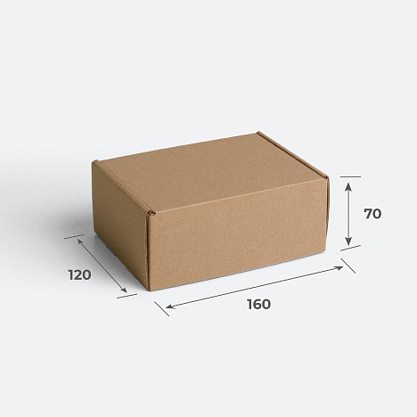 Картонная коробка 160х120х70 Т11 E Бурый 0427