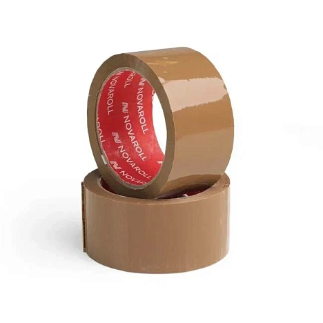 Клейкая лента скотч коричневая 66 м, ширина 48 мм (повышенная липкость)