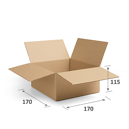 Картонная коробка 150х150х150 Т22 В Бурый 0201 – заказать в Москве фото