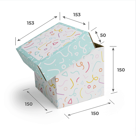 Картонное дно 150х150х150 Т11 E Белый 0216 Геометрия