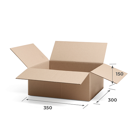 Картонная коробка 350х300х150 Т23 Бурый 0201