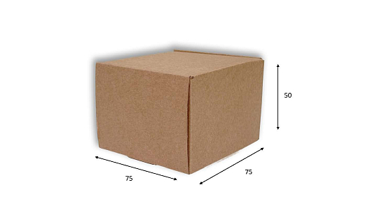 Картонная коробка 75х75х50 Т11 Е Бурый 0427