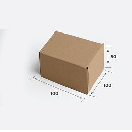 Картонная коробка 220х200х100 Т22 B Бурый 0201 – заказать в Москве фото