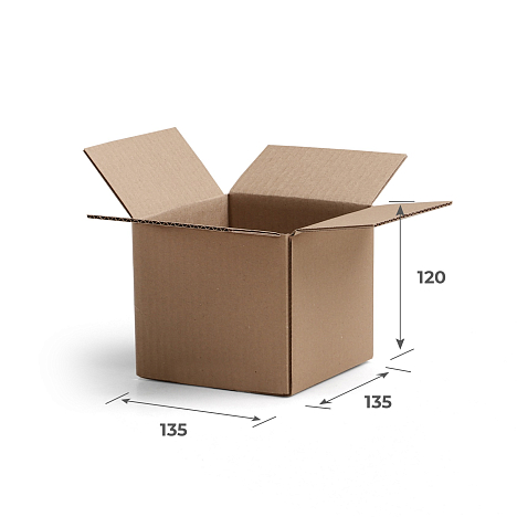 Картонная коробка 135х135х120 Т22 B Бурый 0201