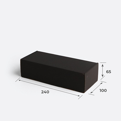 Картонная коробка 240х100х65 Т11 Е Бурый/Чёрный 0427