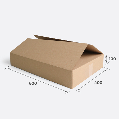 Картонная коробка 600х400х100 Т23 B Бурый 0201