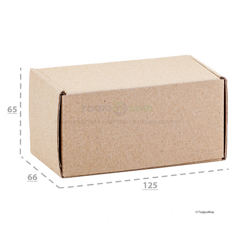 Картонная коробка 125х66х65 Т11 E Бурый 0427