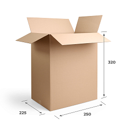 Картонная коробка 205х180х70 Т 11 Е Бурый 0427 – заказать в Москве фото