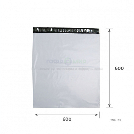 Курьер-пакет 600х600+40, 50 мкм, стандарт, без кармана