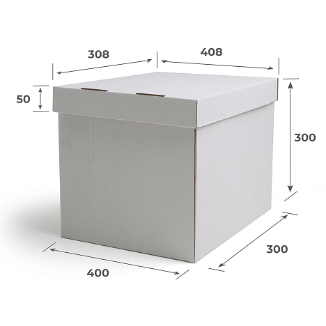 Картонное дно 400х300х300 Т24 B Белый 0216