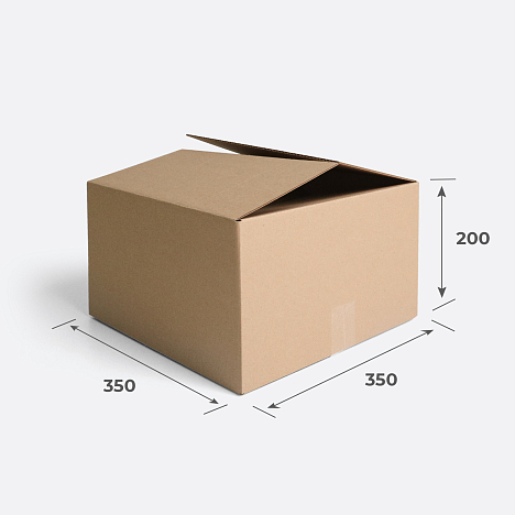 Картонная коробка 350х350х200 Т23 B Бурый 0201
