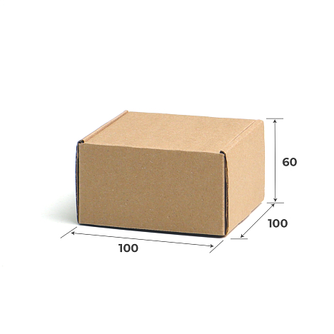 Картонная коробка 100х100х60 Т11 E Бурый 0427