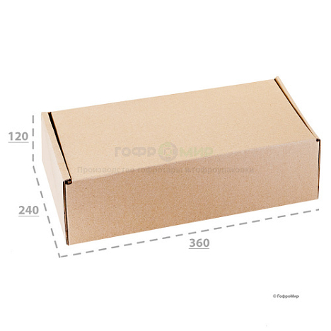 Картонная коробка 360х240х120 Т23 В Бурый 0427