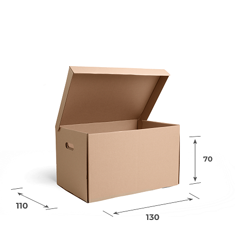 Картонная коробка 130х110х70 Т11 E Бурый 0470