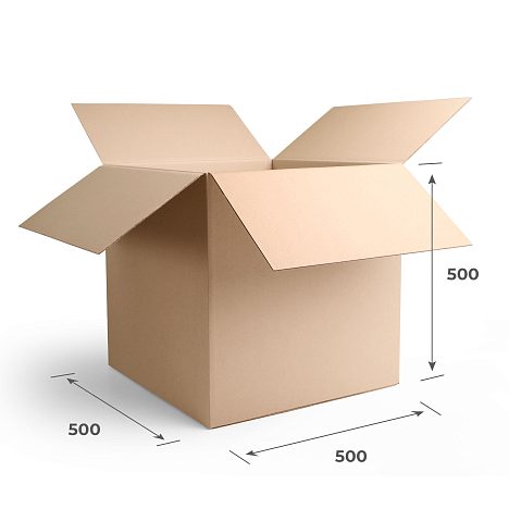 Картонная коробка 500х500х500 Т23 В Бурый 0201