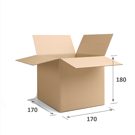 Картонная коробка 170х170х180 Т21 B Бурый 0201