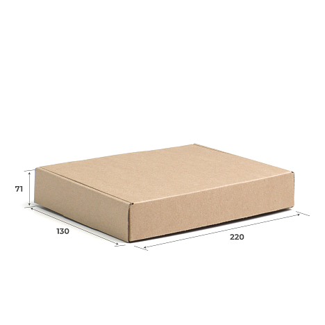 Коробка из картона  220х130х71 Т11 E Белый 0215