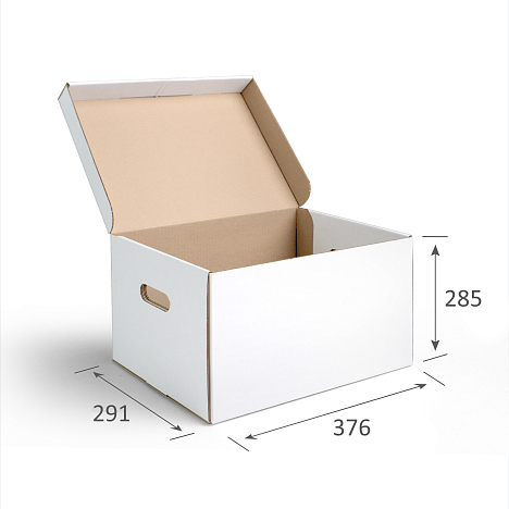 Короб архивный 376х291х285 Т23 B Белый 0470