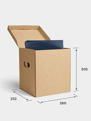 Короб архивный 260х232х305 Т23 B Бурый ЦМ 0470