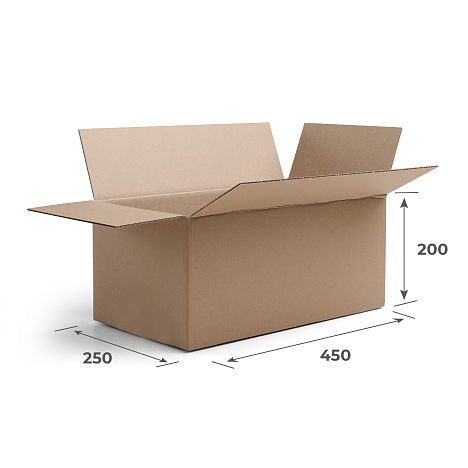 Картонная коробка 450х250х200 Т23 B Бурый 0201