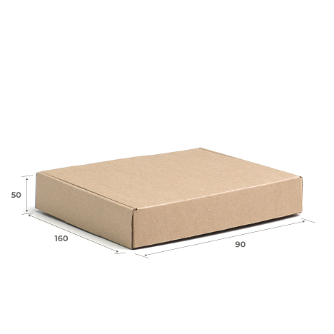 Картонная коробка 160х90х50 Т23 В бурый 0427