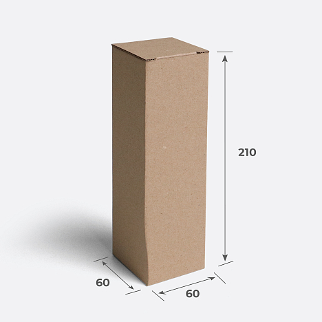 Картонный тубус 60х60х210 Т11 E Бурый 0215