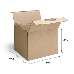 Картонная коробка 630х320х340 Т23 В Бурый 0201 – заказать в Москве фото