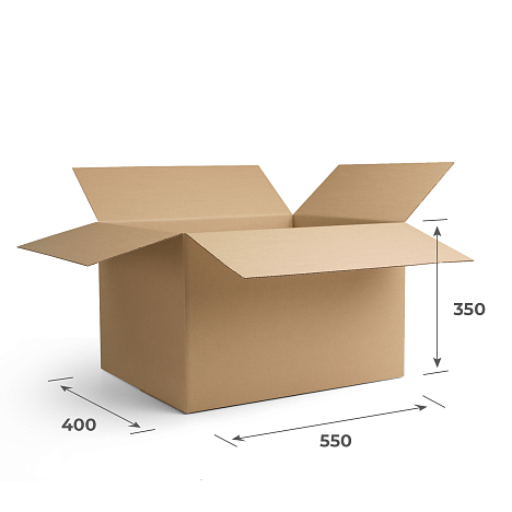 Картонная коробка 550х400х350 Т23 B Бурый 0201