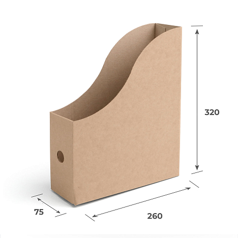 Короб архивный 260х75х320 Т11 E Бурый 0221