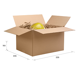 Картонная коробка 260х200х200 Т23 В Бурый 0201 – заказать в Москве фото