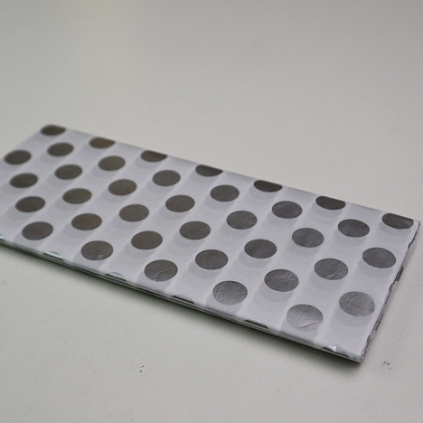 Бумага Тишью 50х66 с рисунком "Горох" в листах серебро (10шт)