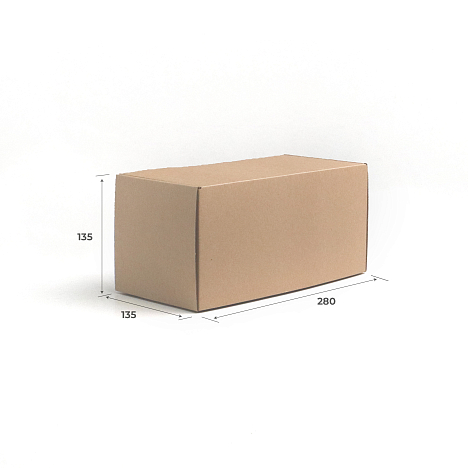 Картонная коробка 280х135х135 Т11 E Бурый 0427