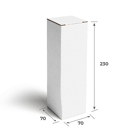 Картонный тубус 70х70х230 Т11 E Белый 0215