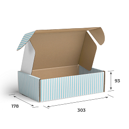 Картонная коробка 220х120х100 Т23 B Бурый 0427 – заказать в Москве фото