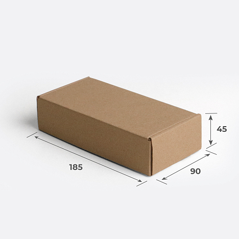 Картонная коробка 185х90х45 Т23 E Бурый 0427